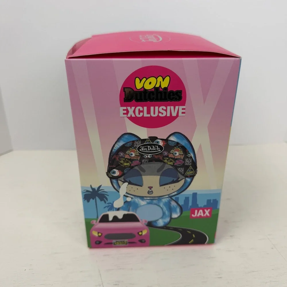 Von Dutchies Harley Collectible Plush Vinyl Face Leopard Print Keychain Box